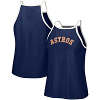 Women's Lusso  Navy Houston Astros Nadine Halter Tank Top