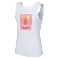 Women's Lusso Style  White Houston Astros Lindy Tank Top