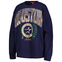 Women's Mitchell & Ness Navy Houston Astros Cooperstown Collection Logo Pullover Sweatshirt