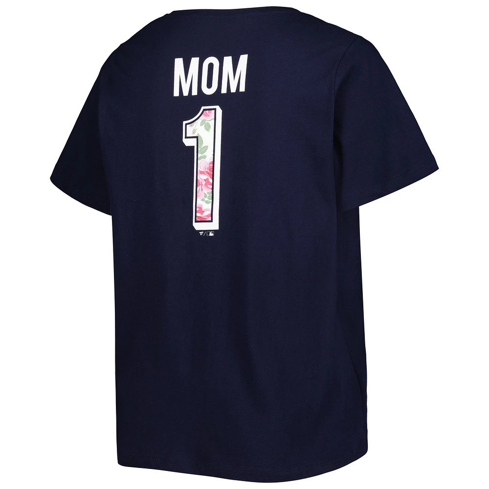 Women's Navy Houston Astros Mother's Day Plus Best Mom Ever V-Neck T-Shirt
