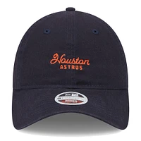 Women's New Era Navy Houston Astros Script 9TWENTY Adjustable Hat