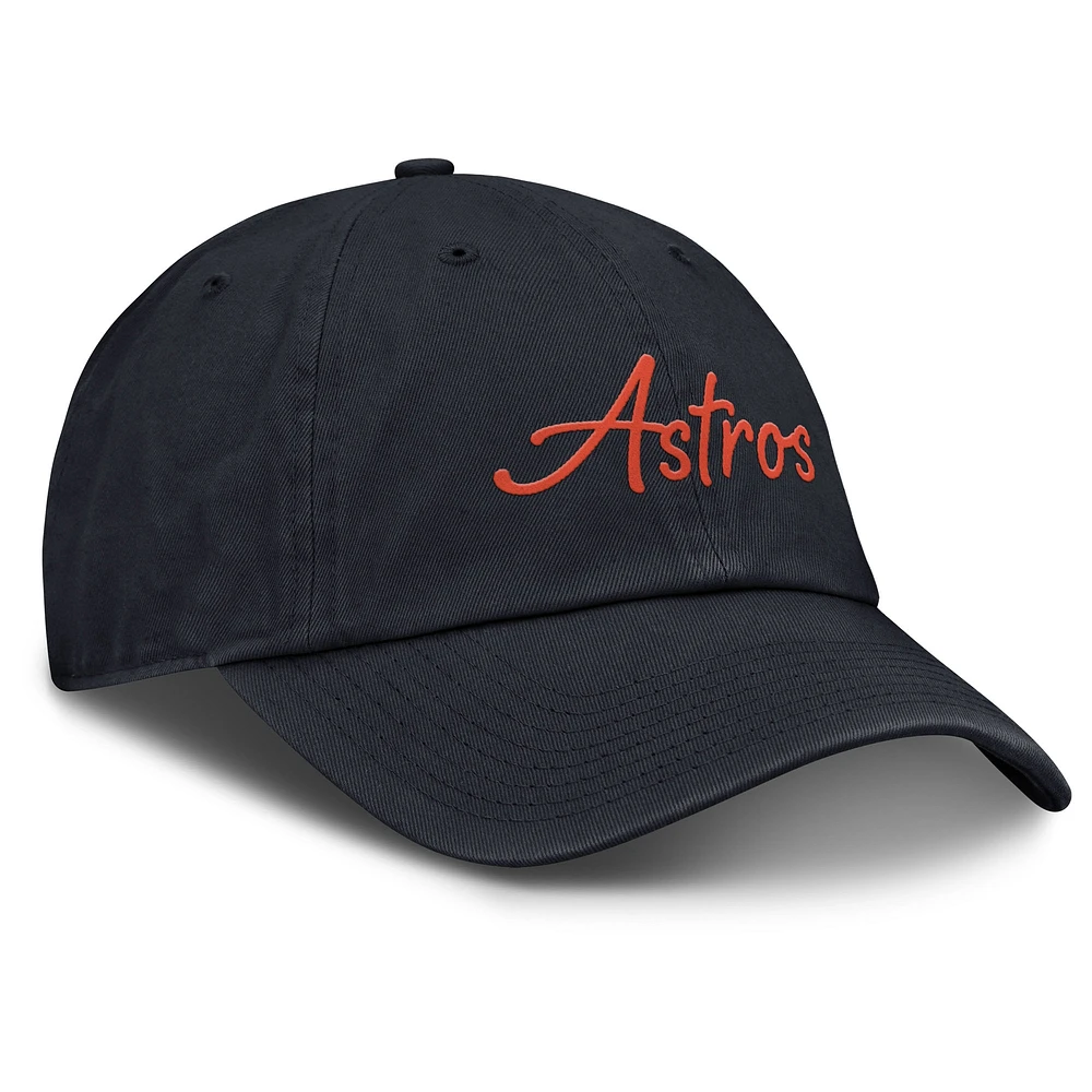 Women's Nike  Navy Houston Astros Cooperstown Club Script Adjustable Hat