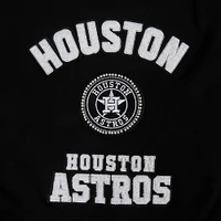 Women's Pro Standard Black Houston Astros Pearl Cropped Pullover Sweatshirt