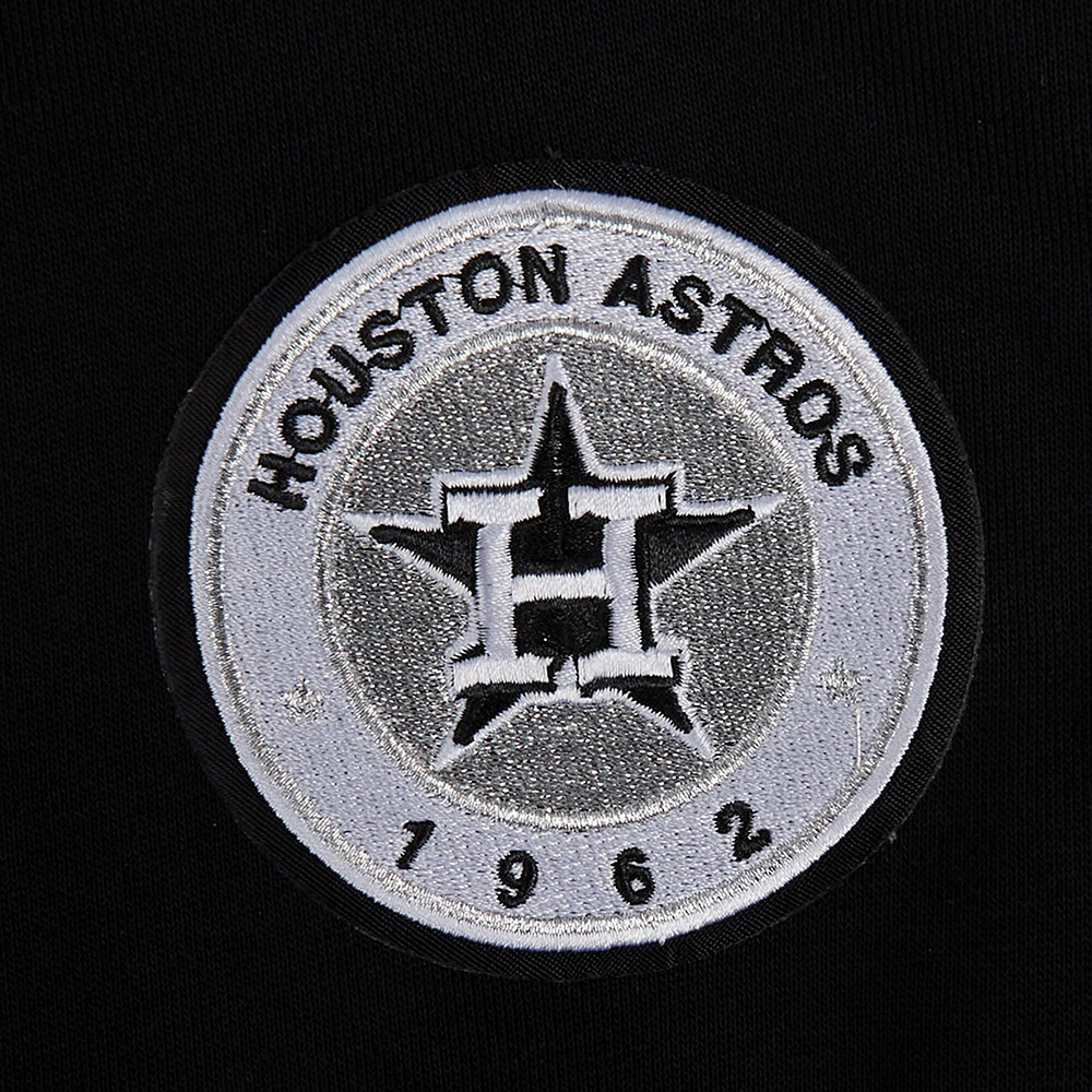 Women's Pro Standard Black Houston Astros Pearl Cropped Pullover Sweatshirt