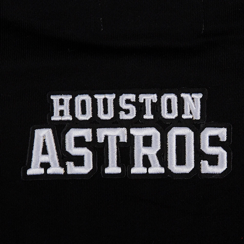 Women's Pro Standard Black Houston Astros Pearl Cropped Pullover Sweatshirt