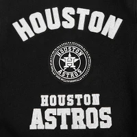 Veste universitaire entièrement zippée en laine côtelée Pro Standard pour femme Houston Astros Pearls Black