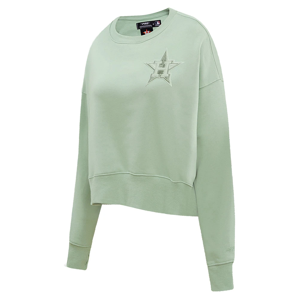 Women's Pro Standard Green Houston Astros Fleece Pullover Sweatshirt