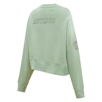 Women's Pro Standard Green Houston Astros Fleece Pullover Sweatshirt