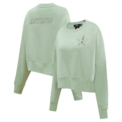 Women's Pro Standard Green Houston Astros Fleece Pullover Sweatshirt