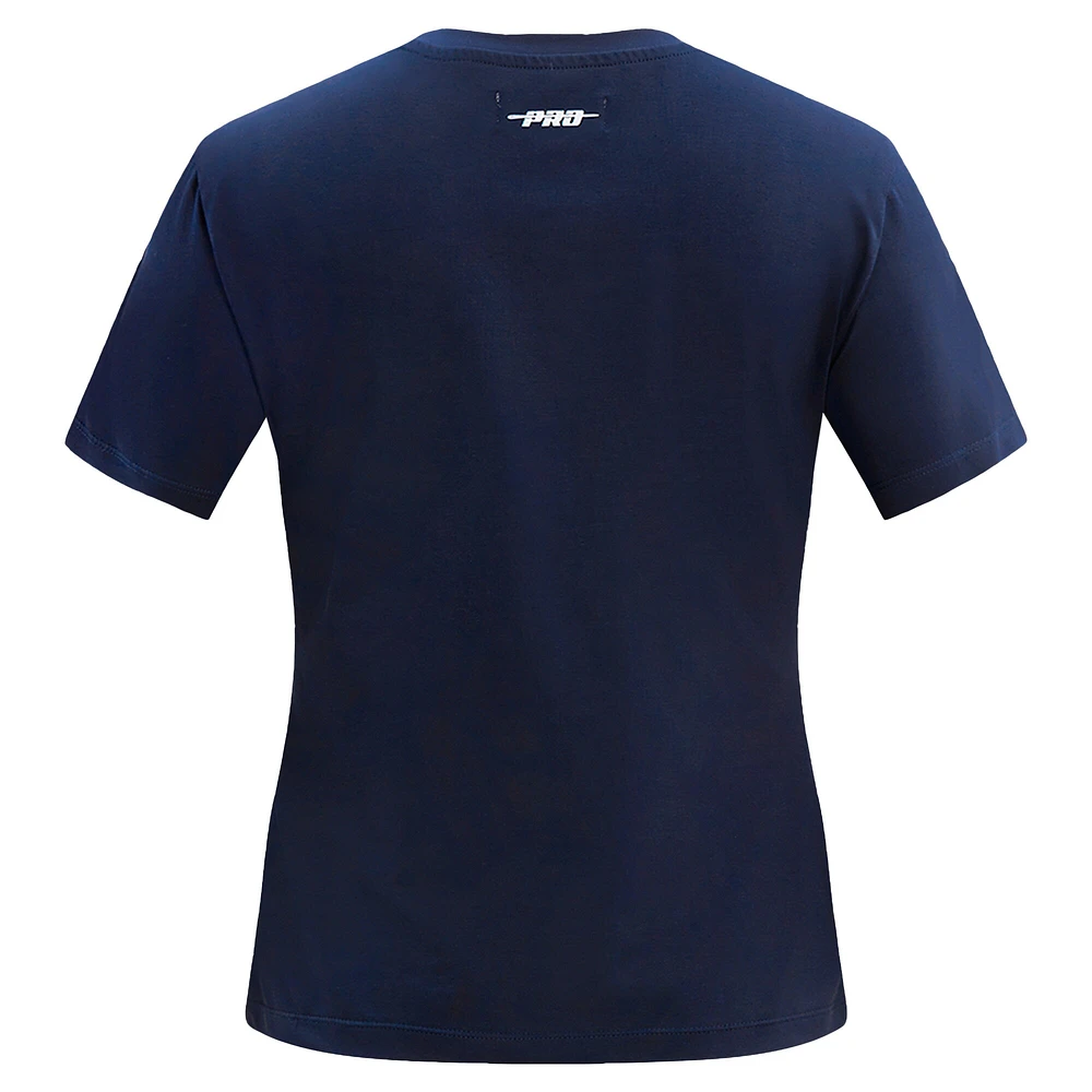 Women's Pro Standard  Navy Houston Astros Rhinestone Slim Fit T-Shirt