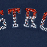 Women's Pro Standard  Navy Houston Astros Rhinestone Slim Fit T-Shirt