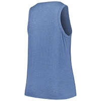 Women's Soft as a Grape Navy Houston Astros Plus Curvy High Neck Tri-Blend Tank Top