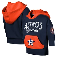 Youth Navy Houston Astros Team Practice 3/4-Sleeve Pullover Hoodie