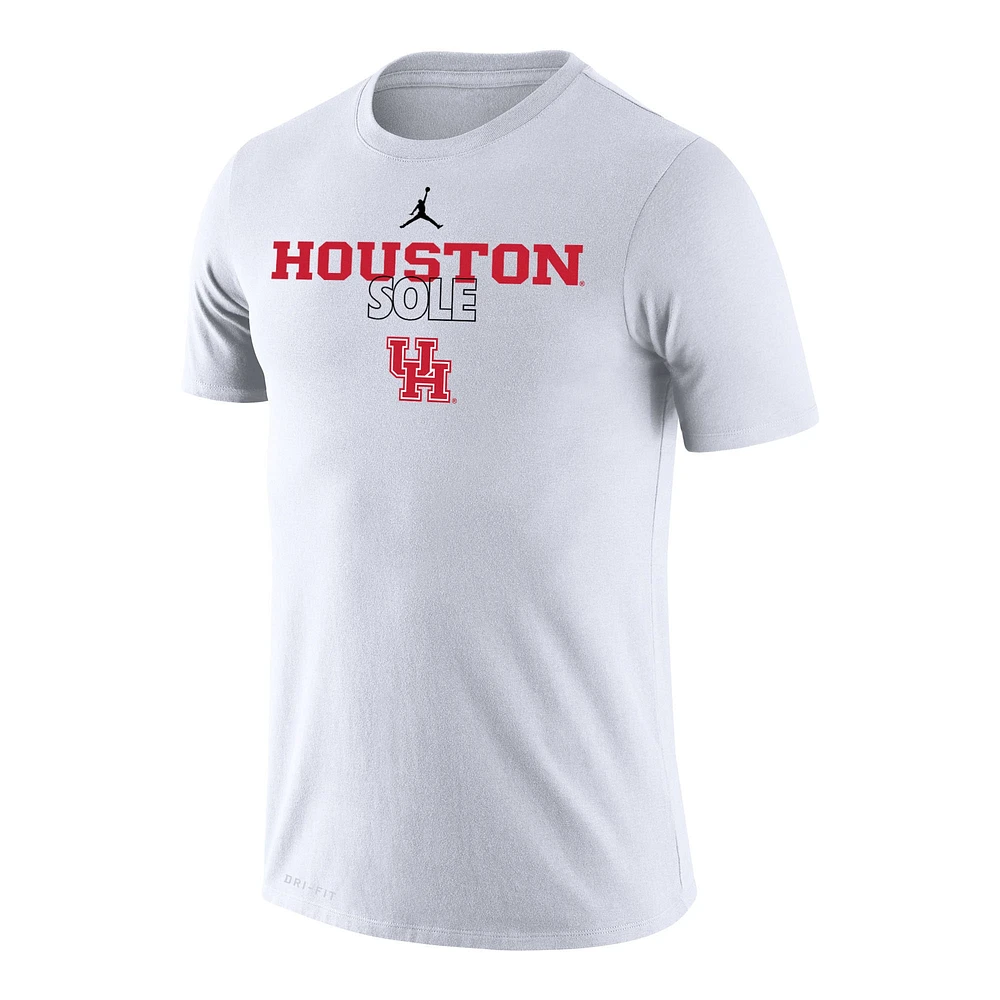Jordan Brand  White Houston Cougars 2023 On Court Bench T-Shirt