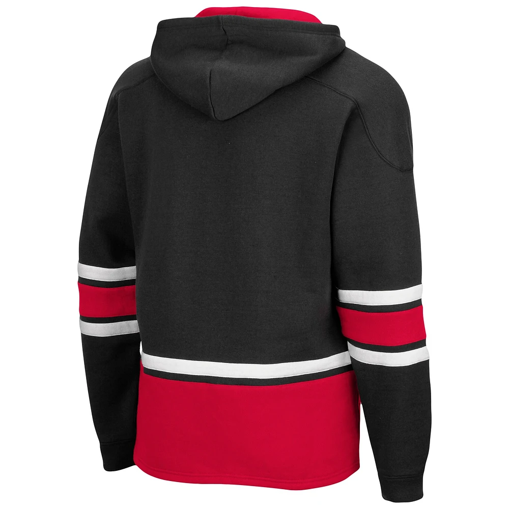 Men's Colosseum Black Houston Cougars Lace Up 3.0 Pullover Hoodie