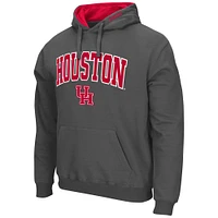 Men's Colosseum Charcoal Houston Cougars Arch and Logo Pullover Hoodie