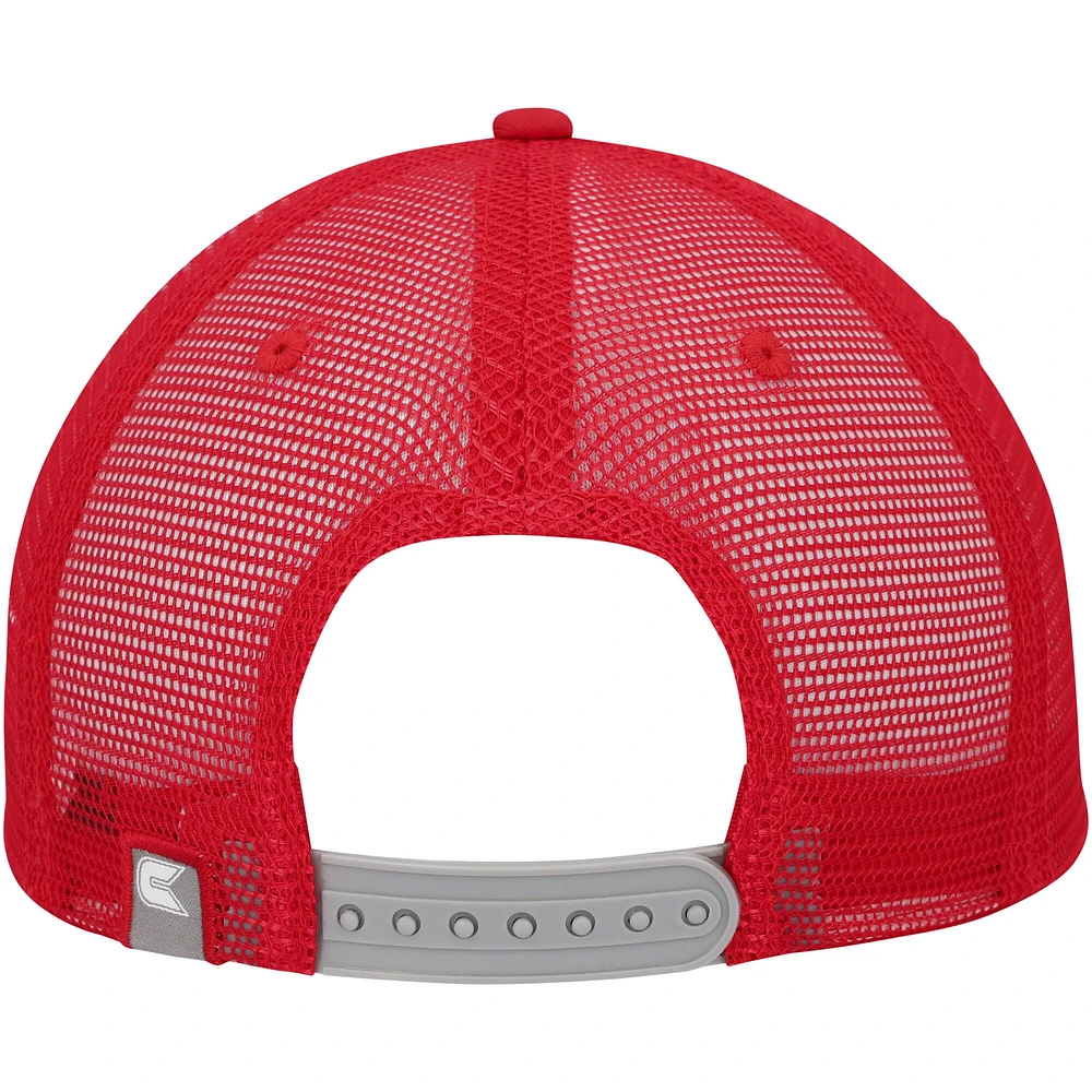 Men's Colosseum Gray/Red Houston Cougars Love Fern Trucker Snapback Hat