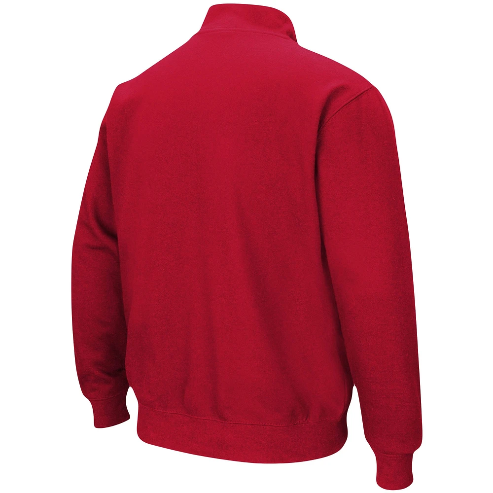 Colosseum Red Houston Cougars Tortugas Logo Quarter-Zip Pullover Jacket pour homme