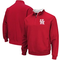 Colosseum Red Houston Cougars Tortugas Logo Quarter-Zip Pullover Jacket pour homme