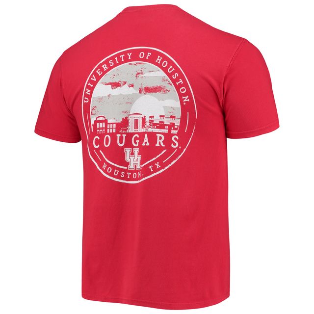 T-shirt rouge Houston Cougars Circle Campus Scene pour homme
