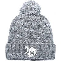 Bonnet en tricot à revers arctique des Houston Cougars pour femme Top of the World gris chiné avec pompon