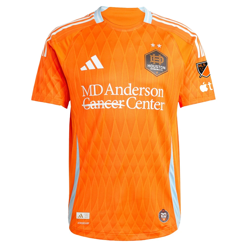 Men's adidas Amine Bassi Orange Houston Dynamo FC 2025 Season 20 Authentic Player Jersey