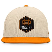 Men's Fanatics Cream Houston Dynamo FC Tempo Corduroy Snapback Hat