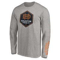 Men's Fanatics Heather Gray Houston Dynamo Long Sleeve T-Shirt