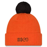 Men's New Era  Orange Houston Dynamo FC 2025 Jersey Hook Cuffed Knit Hat with Pom