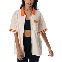 Unisex The Wild Collective Cream Houston Dynamo FC Towel Terry Full-Zip Cabana Shirt
