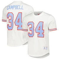 Men's Mitchell & Ness Earl Campbell White Houston Oilers Gridiron Classics Retired Player Name Number Mesh Top