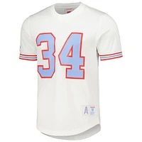 Men's Mitchell & Ness Earl Campbell White Houston Oilers Gridiron Classics Retired Player Name Number Mesh Top