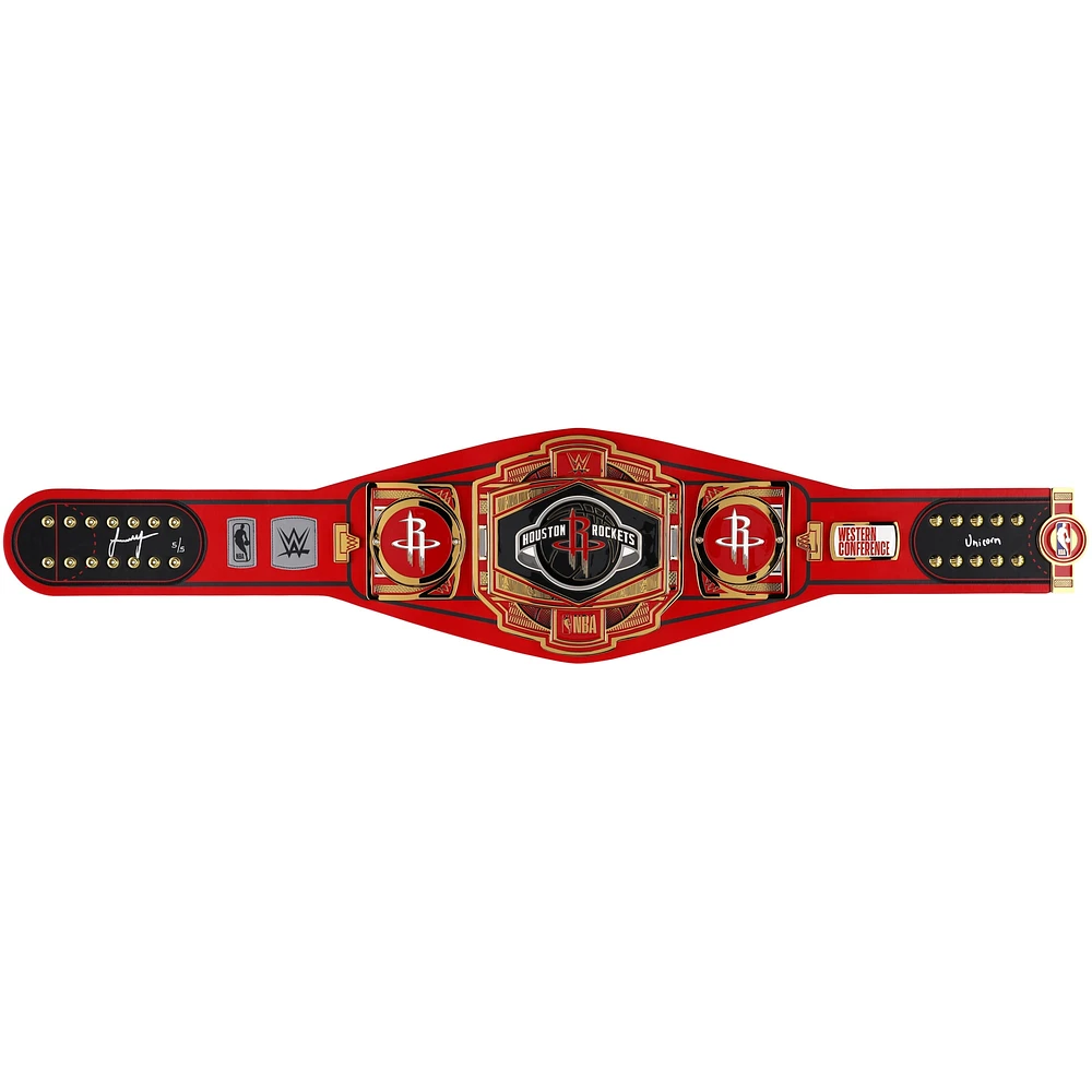 Jalen Green Houston Rockets Autographed WWE Legacy Title Belt with "Unicorn" Inscription - Limited Edition #5/5