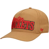 Men's '47 Tan Houston Rockets Barnes Hitch Adjustable Hat