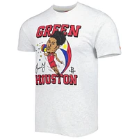Men's Homage Jalen Green Ash Houston Rockets Caricature Tri-Blend T-Shirt
