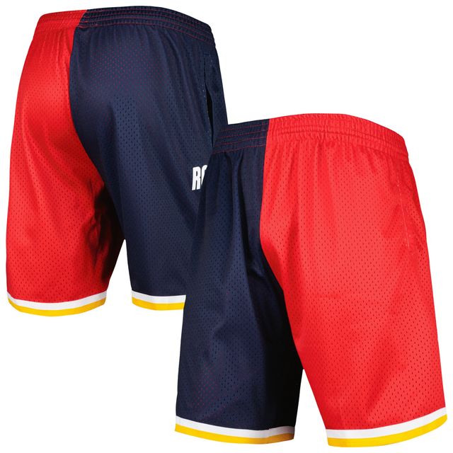 Mitchell & Ness pour homme Bleu marine/rouge Houston Rockets Hardwood Classics 1993 Split Swingman Short