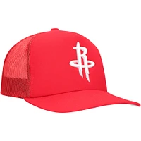 Men's Mitchell & Ness Red Houston Rockets Core Evergreen OTC Trucker Adjustable Hat