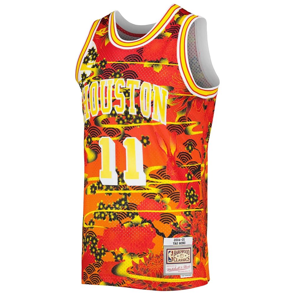 Men's Mitchell & Ness Yao Ming Red Houston Rockets 2004/05 Hardwood Classics Lunar New Year Swingman Jersey