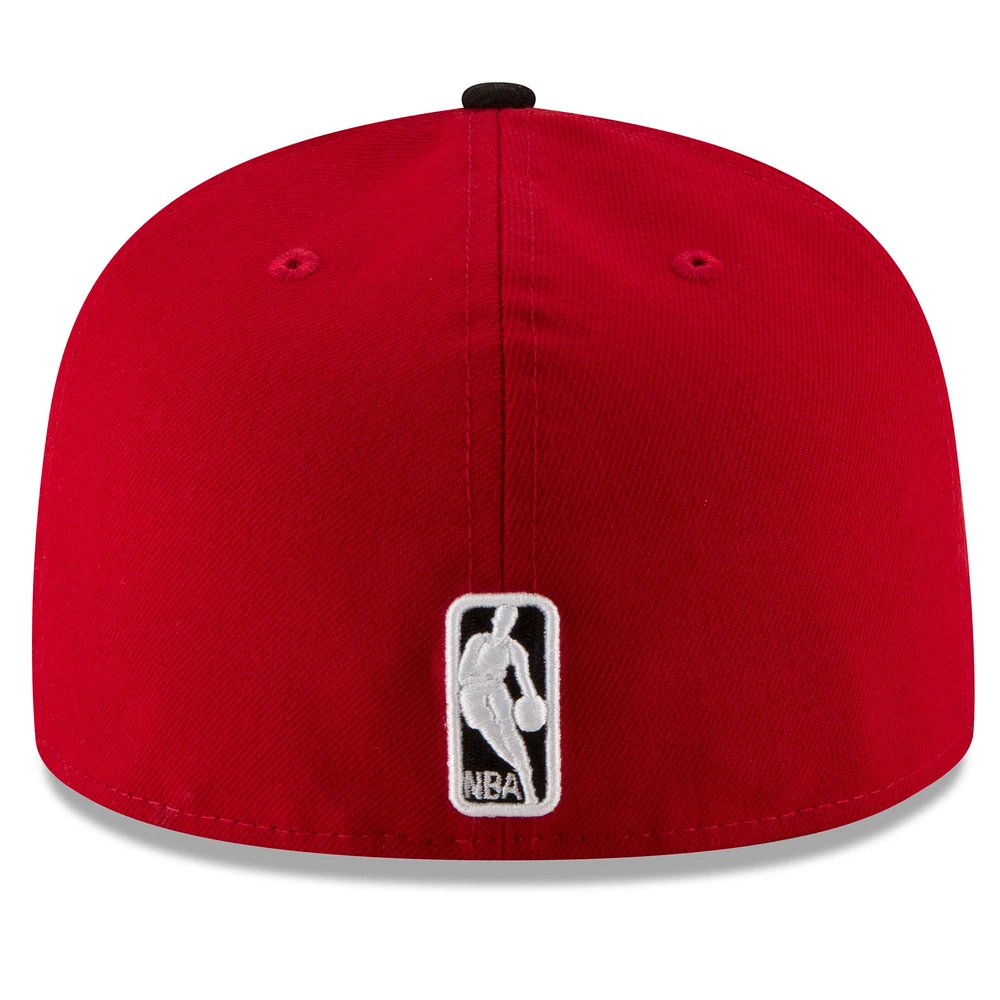 Men's New Era Red/Black Houston Rockets Official Team Color 2Tone 59FIFTY Fitted Hat