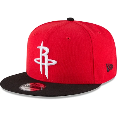 Casquette réglable bicolore 9FIFTY Houston Rockets New Era pour homme, rouge/noir