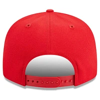 Men's New Era Red Houston Rockets Golden Tall Text 9FIFTY Snapback Hat