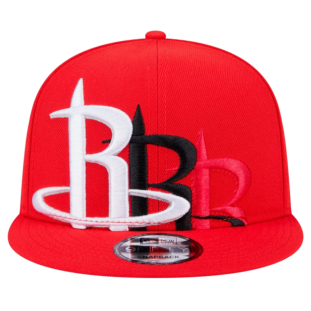 Casquette snapback 9FIFTY Sport Night Team Shadow des Houston Rockets de New Era pour homme