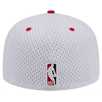 Men's New Era White/Red Houston Rockets Throwback 2Tone 59FIFTY Fitted Hat