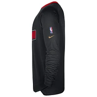 Men's Nike Black/Red Houston Rockets 2024/25 City Edition Authentic Pregame Performance Long Sleeve Shooting T-Shirt