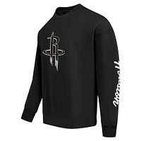 Men's Pro Standard Black Houston Rockets Paint the City Drop Shoulder Sweatshirt