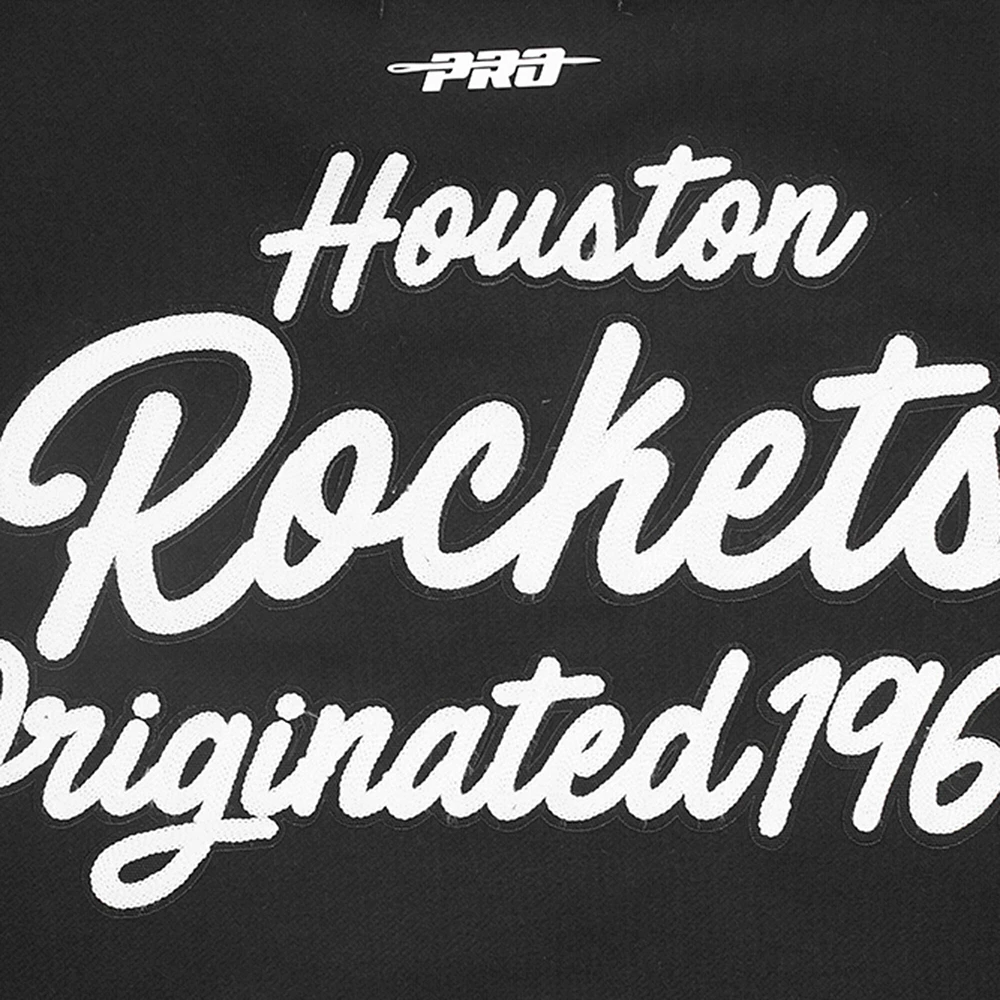 Men's Pro Standard Black Houston Rockets Paint the City Drop Shoulder Sweatshirt