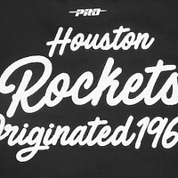 Men's Pro Standard Black Houston Rockets Paint the City Drop Shoulder Sweatshirt