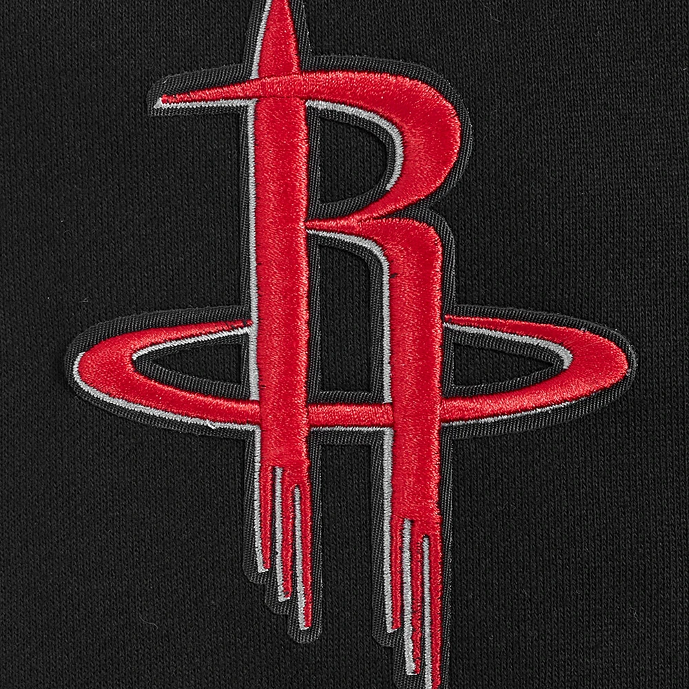 Men's Pro Standard Black Houston Rockets Paint the City Drop Shoulder Sweatshirt