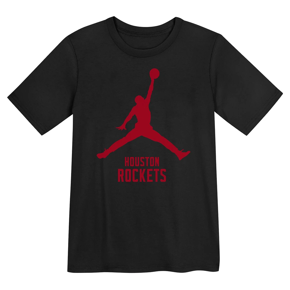 Preschool Jordan Brand Black Houston Rockets Essential Jumpman T-Shirt