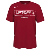 Unisex Nike Red Houston Rockets 2025 NBA Playoffs On-Court Mantra T-Shirt